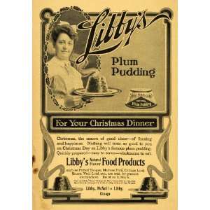   Ad McNeill Libbys Plum Pudding Christmas Dinner   Original Print Ad