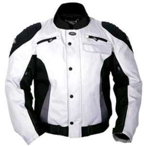  TOUR MASTER / CORTECH FUSION MOTORCYCLE JACKET MENS SILVER 