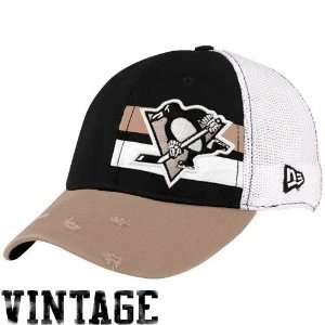  New Era Pittsburgh Penguins White Double Stripe Vintage 