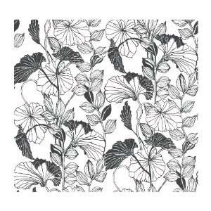  York Wall coverings Calypso Contemporary Vining Ginko Leaf 