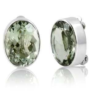  Bitas Clip Fashion Earrings   Green Amethyst Jewelry