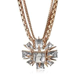 Vince Camuto Rose Gold Fashion Crystal Pendant Necklace