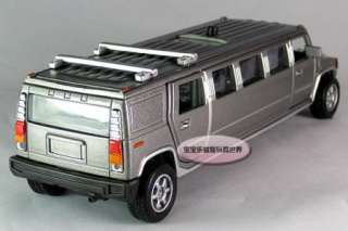 New Hummer 1:38 Alloy Diecast Model Car With Sound&Light Silver B340 