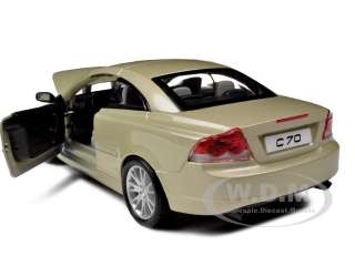 Brand new 1:24 scale diecast model car of Volvo C70 Coupe Gold die 