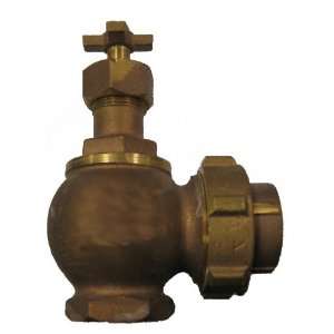  1 1/2 manual angle valve brass with union Patio, Lawn 