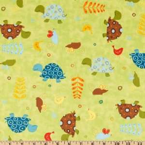  44 Wide Animal Party Quilt For Kids Turtles Green Fabric 