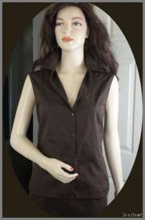 AKRIS Punto Dark Brown Brown Cotton Top Skirt Suit 2 pc Outfit 10 