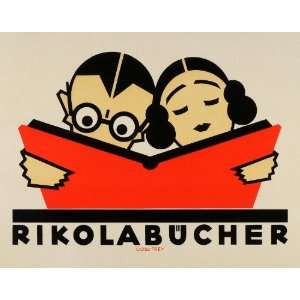  1931 Cosl Frey Lithograph Mini Poster Ad Verlag Rikola Bucher Books 