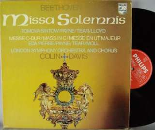 COLIN DAVIS Beethoven Missa Solemnis 78 PHILIPS 3 LP NM  