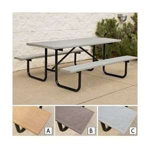 Recycled Plastic Tables with Steel Frames   Cedar:  