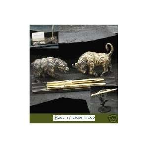  Designer Bull and Bear Double Pen Holder: Office Products