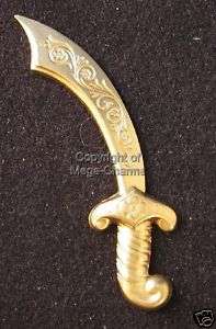 pc Raw Brass Aladin Egyptian Sword Finding BF028  