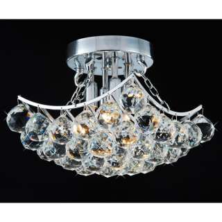 NEW 11H SEMI FLUSH MT CHANDELIER CRYSTALS CREATE PRISMS AND REFLECT 