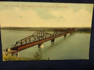 The Combination Bridge, Sioux City, IA. 1908 ca. Unused condition 