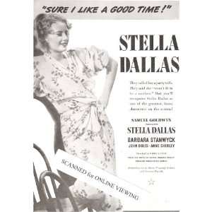   Dallas 1937 Original Movie Ad with Barbara Stanwyck: Everything Else