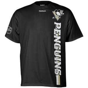  Reebok Pittsburgh Penguins Vertices Team T Shirt   Black 