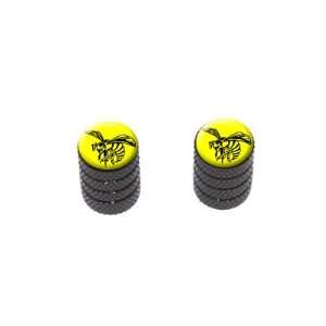  Bee Wasp Hornet Black on Yellow   Tire Rim Valve Stem Caps 