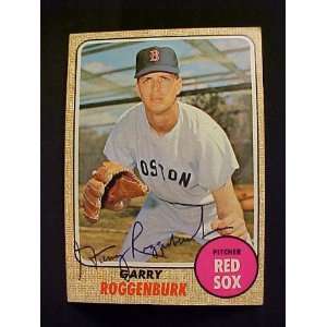 Garry Roggenburk Boston Red Sox #581 1968 Topps Autographed Baseball 
