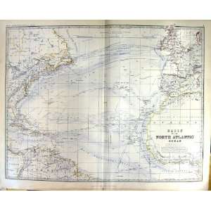   JOHNSTON ANTIQUE MAP 1883 MADEIRA CAPE VERD AZORES