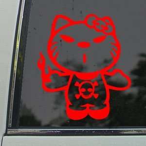  JDM Drift Option Racing Lucky Cat Red Decal Car Red 