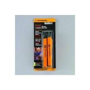  Johnson Level 3502K Black Lumber Crayon   2 Pack