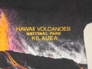 vintage 1989 HAWAII VOLCANOES PARK KILAUEA T Shirt SMALL neon tourist 