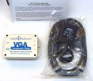   High Definition VGA to Component Video Transcoder   included items
