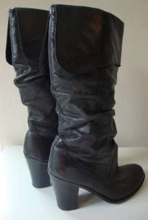 STEVE MADDEN Forever 21 Farnum heeled pirate black leather boots 6.5 