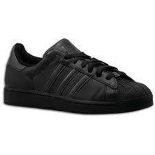 New Adidas Superstar II All Black Mens Shoes Size  