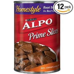 Purina Alpo Prime Slices Roast Beef Canned Dog Food, 22 Ounce (Pack of 