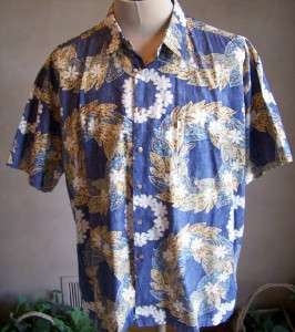 KAHALA Aloha Shirt TROPICAL LEI WREATH Print XXL  