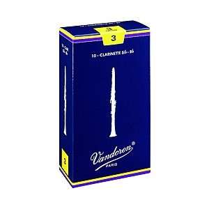  Vandoren Traditional Bb Clarinet Reeds (VACL3   Strength 3 