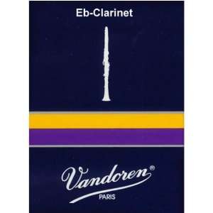  Vandoren Eb Clarinet Reeds Strength 1.5 Box of 10 Musical 