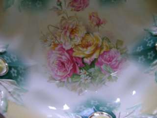 RS PRUSSIA BOWL antique floral roses porcelain  