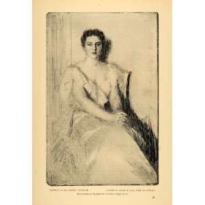  1900 Print Anders L. Zorn Mrs. Grover Cleveland Portait 