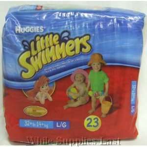 New Huggies Little Swimmers Arial size Large 32+lb, 2 packs of 23  46 