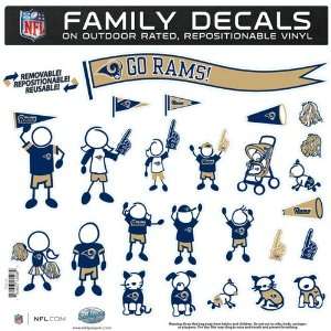  St. Louis Rams Nfl Family Car Decal Set (Large): Sports 