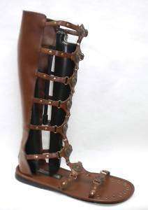 Brown Roman Gladiator Soldier Costume Sandals Mens 13  