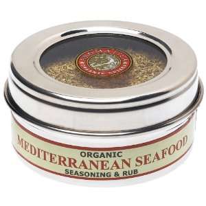 Aromatica Organic Mediterranean Seafood Seasoning & Rub, 1.8 Ounce Tin 
