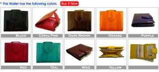 New Genuine Eel Skin Leather Wallet Purse (RED) Free  