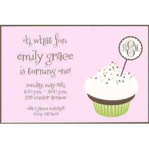 Cakey Pink, Custom Personalized Girl Birthday Invitation, by Inviting 