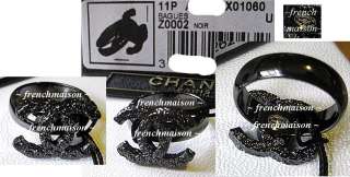 AUTHENTIC CHANEL CC Logo 2011 Classic Black Camellia Flower Charm RING 