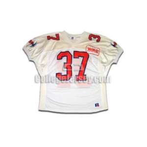  White No. 37 Game Used UTEP Russell Football Jersey