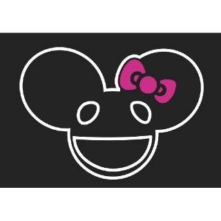 Hello Kitty Deadmau5 Bow Electronic DJ Dubstep Techno Vinyl Decal 