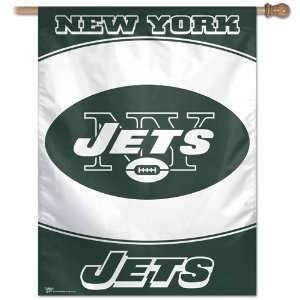 NFL New York Jets Logo Banner Flag:  Sports & Outdoors