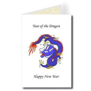   of the Dragon Greeting Card Set of 4   Blue