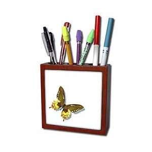  Creations   Brown and Yellow Butterfly Art Nature Designs   Tile Pen 
