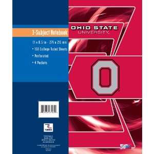  Ohio State Buckeyes NCAA 3  Subject Poly Notebook: Sports 