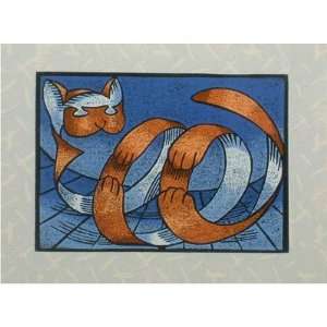 Roly Poly Tiger Cat Wall Art:  Home & Kitchen