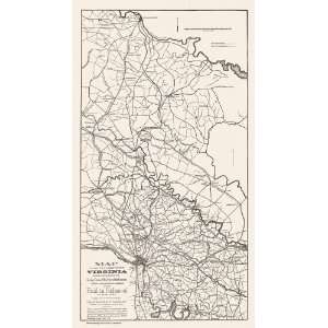   War Map of Richmond, Virginia by Noble D. Preston
